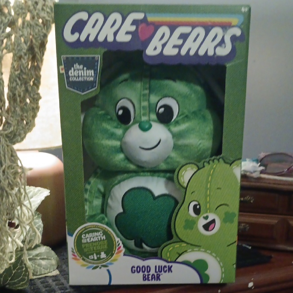 Care Bears Denim Collection Good Luck Bear - Green and White